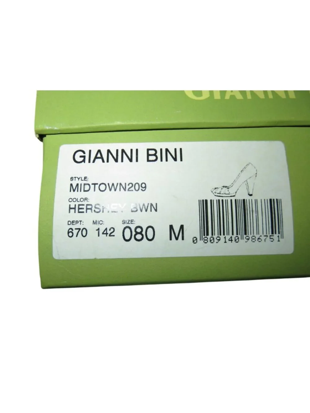 Gianni Bini Midtown Hershey Brown Italian Patent Leather Pumps Wood Stacked Heel